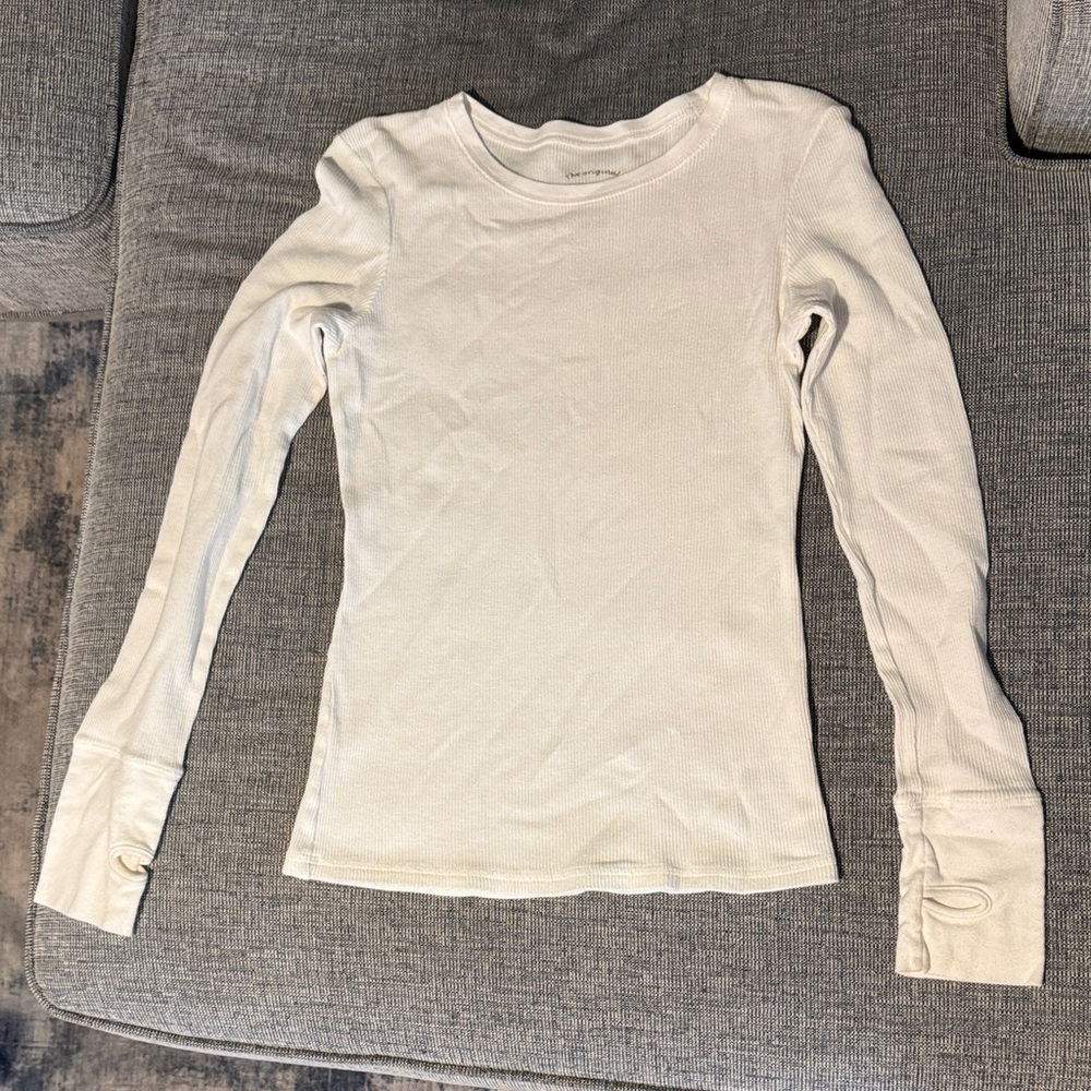 Cream Long Sleeve Top